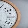 GlasFlength Wall Clocks Wood Frame Contemporary Rustic Elegant Simple Practical Design for Modern Interiors, Brown, 32.3"*1.6"*32.3" - 3 of 4