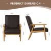 Modern Accent Armchair, Livingroom Chair with Wooden Frame for Home, Office - 2 of 4
