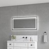 PAGED LED Bathroom Mirror with Front and Backlight, Wall Mounted Vanity Mirror with Aluminum Frame, Anti-Fog, Memory, 3 Colors - 2 of 4