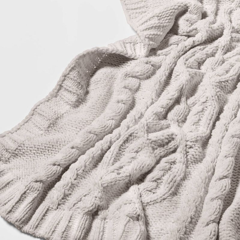 Cable Knit Chenille Throw Blanket - Threshold&#153;, 4 of 11