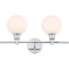 Elegant Lighting Collier 2 light Chrome and Frosted white glass Wall sconce - 4 of 4
