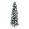 9ft. Slim Flocked Fir Artificial Christmas Tree with 600 Warm White Lights & 1860 Branches – Towering Holiday X-Mas Centerpiece - 3 of 4
