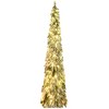 HOMCOM 7 FT Pencil Prelit Artificial Christmas Tree Holiday Decoration with Snow-flocked Downswept Branches, Warm White or Colorful LED Lights - 4 of 4