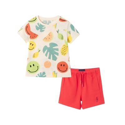 Andy & Evan  Toddler Short Sleeve Tee & French Terry Short Set
