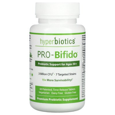 Hyperbiotics PRO-Bifido, Probiotic Support for Ages 50+, 60 Time-Release Tablets, Probiotics