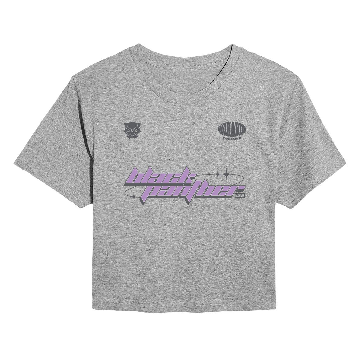 Women's - Marvel - Black Panther Sports Jersey Cropped Graphic T-Shirt