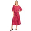 Collections Etc Southwest Print Elasticized Waist Tiered Skirt - 3 of 4