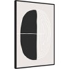 23" x 33" Black and White Oval by Incado Framed Canvas Wall Art Print - Amanti Art: Modern Lithograph, Vertical Layout - 2 of 4