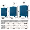 20"/24"/28" 3 pcs/set in ABS Spinner Wheel Luggage, Stripe Design Carry on Suitcase, Matching Color, TSA Combination Lock - 2 of 4