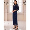 INSPIRE CHIC Women's Sequin 2 Piece Cocktail Lace Spaghetti Strap Maxi Dresses and Cropped Long Sleeve Cardigan Sets - 2 of 4