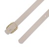 INSPIRE CHIC Women's Pearl Buckle PU Leather Skinny Adjustable Dress Pants Waist Belts 1 Pcs - 3 of 4