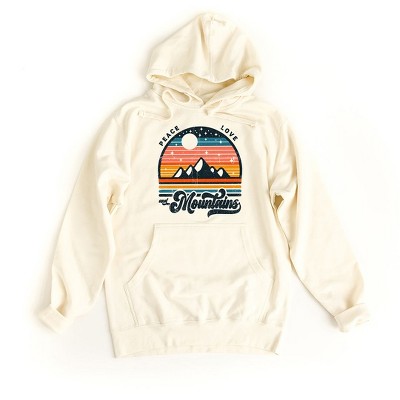 Simply Sage Market Women's Graphic Hoodie Peace Love and Mountains