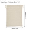 Unique Bargains Cotton Linen Money Sacks Bag Gift Bag with Drawstring 3 Pcs - 2 of 4