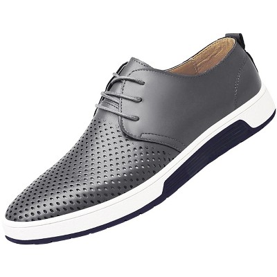 Santimon Men's Oxfords Shoes Casual Lace Up Breathable Formal Dress Mens Slip On Sneakers