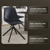 LeisureMod Markley Modern Leather Swival Dining Chair With Metal Legs - 4 of 4
