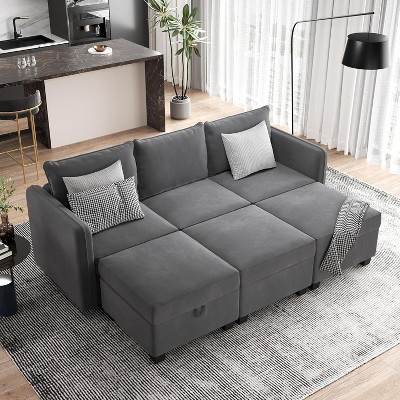 Modular Sofa ,Storage Seats, Oversized Convertible Sofa Couch for Living Room