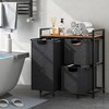 Tangkula Freestanding Laundry Hamper Basket Organizer w/ 3 Pull-Out Removable Bags - 2 of 4