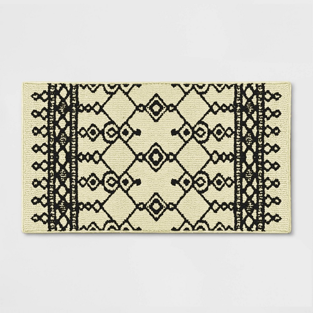 Photos - Area Rug 1'8"x2'10" Washable Lyndon Geometric Rug Black/White - Project 62™