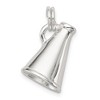Black Bow Jewelry Sterling Silver 3D Polished Megaphone Charm - 3 of 4
