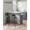 VASAGLE Bar Stools, Set of 2 PU Upholstered Breakfast Stools, 29.7 Inches Barstools with Back and Footrest, for Dining Room Kitchen Counter Bar - 2 of 4