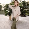 Anna-Kaci Women's Long Sleeve Button-Up Shirt with Chest Pockets and Textured Fabric - 3 of 4