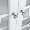Resenkos Sideboard Buffet with Glass Door Front and Adjustable Interior Shelves, White - 3 of 4