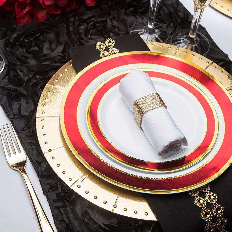 Smarty Had A Party 13" Gold Round Disposable Paper Charger Plates (120 Plates), 3 of 5