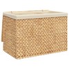 vidaXL Laundry Basket with 3 Sections 29.5"x16.7"x20.5" Water Hyacinth - 2 of 4