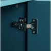 Okak Storage Cabinet with Carved Flower Door, Entryway Cabinet with Metal Handle Sideboard Cabinet for Living Room, Navy Blue - 4 of 4