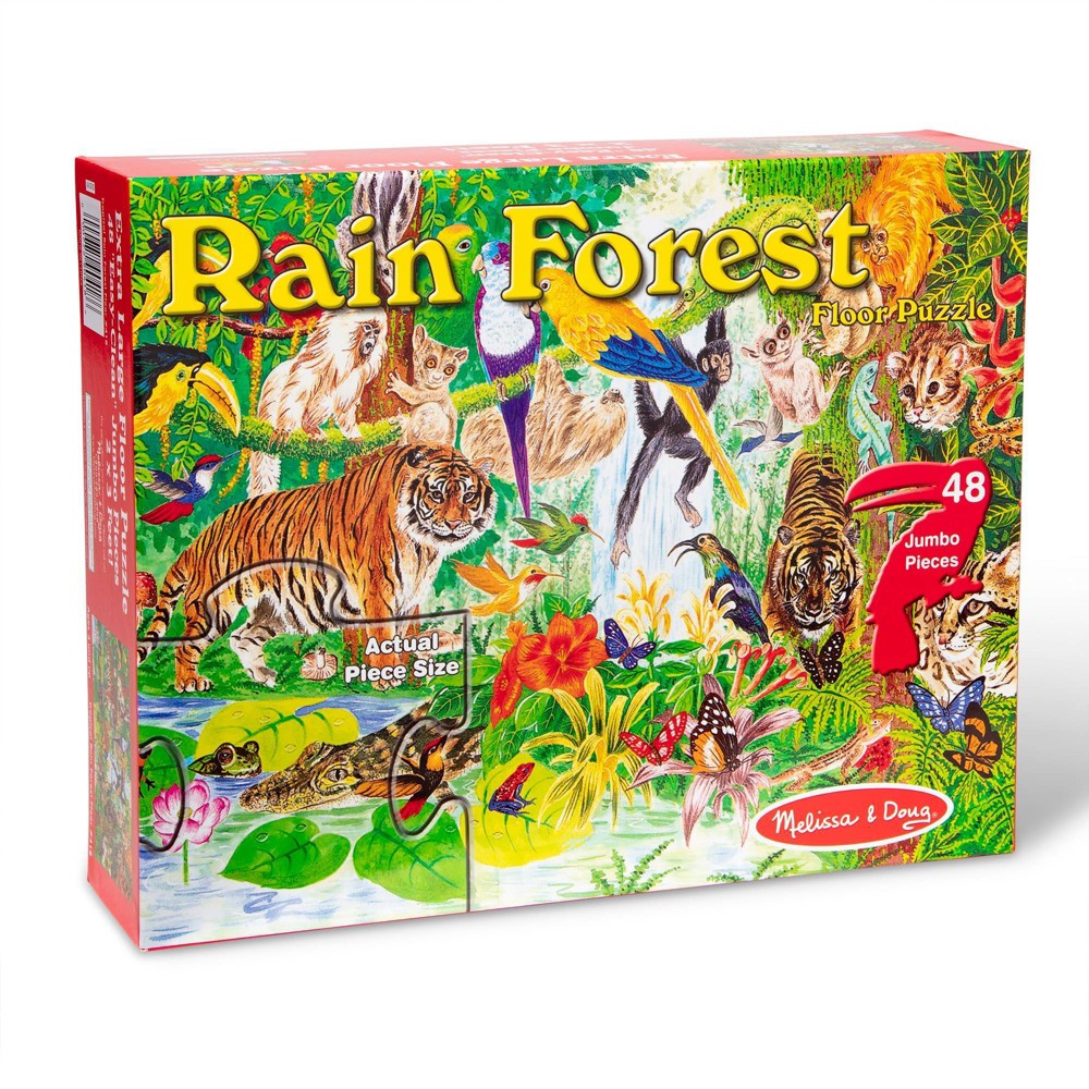 Photos - Jigsaw Puzzle / Mosaic Melissa&Doug Melissa And Doug Rainforest Kids' Floor Puzzle - 48pc 