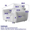 Accent Chair Modern Lounge Upholstered Armrest Sofa for Living Room Bedroom Office 36.8in - 3irtyhousy - 4 of 4