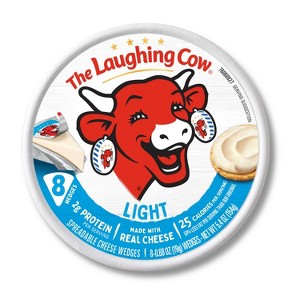 The Laughing Cow Spreadable Light Swiss Cheese Wedges - 5.4oz/8ct - 1 of 4