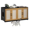 Litter Box Enclosure for 2 Litter Boxes, 47'' Double Litter Box Enclosure Furniture for 2 Cats - 3 of 4