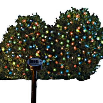 Collections Etc Festive Outdoor String Lights, Solar Powered, 60 Lights