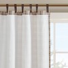 50"x84" Madison Park Light Filtering Preston Plaid Faux Leather Tab Top Curtain Panel with Fleece Lining - image 4 of 4