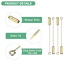 Unique Bargains Brooch Stick Pins Copper Long Needle with Stopper Ends for DIY - 2 of 4