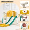 Toddler Slide 8 In 1 Toddler Playset for Toddlers Age 1-3，Playground with Climber, Crawling Tunnel, Basketball Hoop, Telescope, Toy Storage - 4 of 4