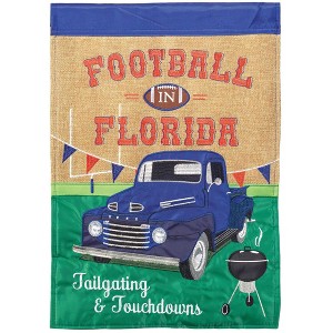Magnolia Garden Football In Florida Blue 13 x 18 Polyester Outdoor Hanging Garden Flag - 1 of 2