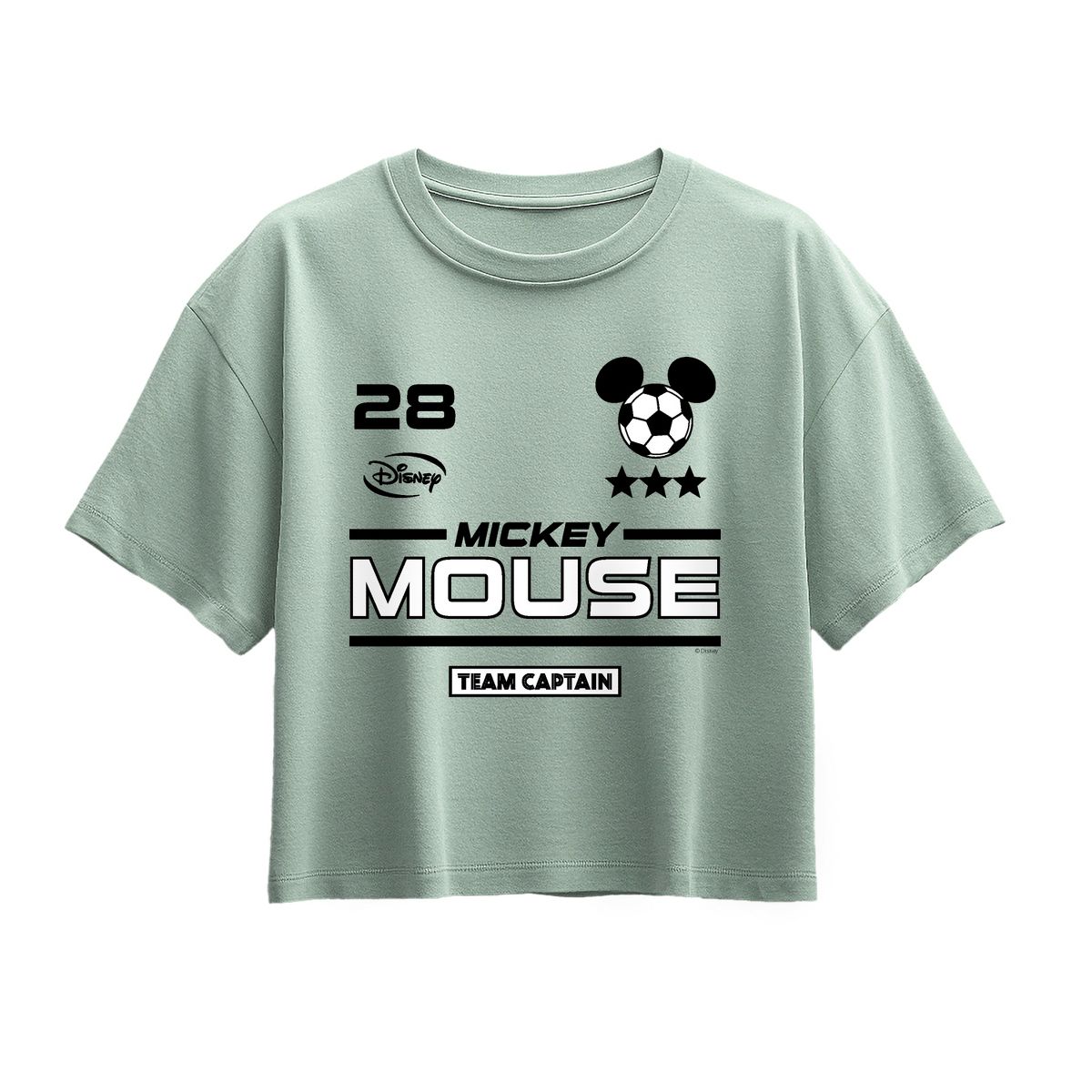 Girls' - Disney - Mickey Soccer Jersey Short Sleeve Boxy Graphic T-Shirt - thumbnail 5