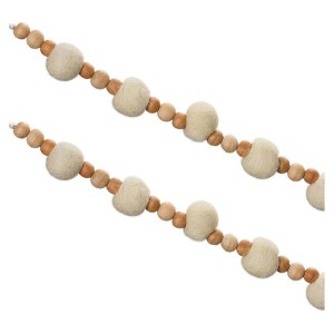 Wood Beaded String Garland (Set of 2) - 1 of 3
