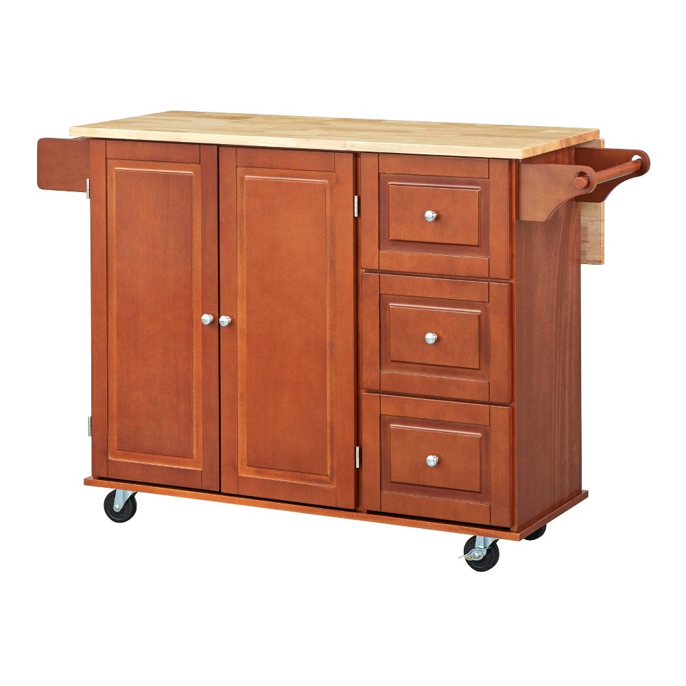 Photos - Other Furniture Aspen Kitchen Cart Cherry - Buylateral