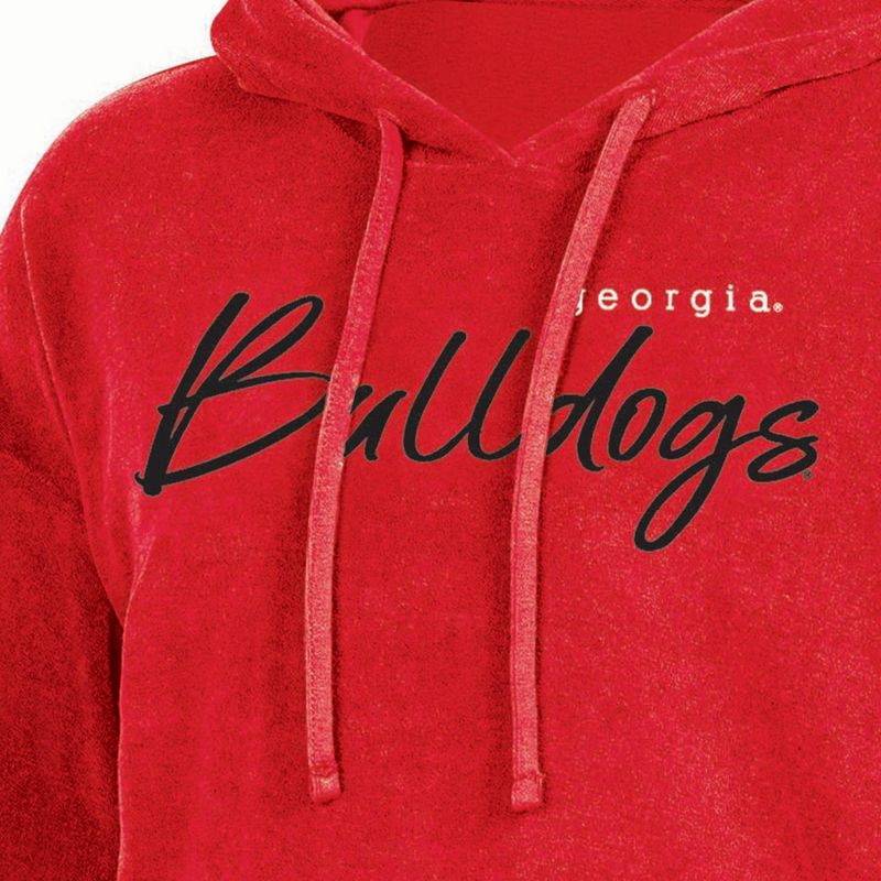 NCAA Georgia Bulldogs Women&#39;s Terry Hooded Sweatshirt, 3 of 4