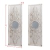 VisioGear Set of 2 Large Wooden Wall Art Panels with White Finish and Round Mirror Accents, White, 17"*48"*1.2" - 3 of 4
