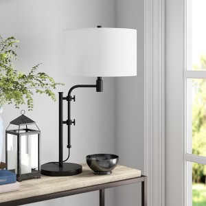 Hudson and Canal Height-Adjustable Table Lamp with Fabric Shade - 1 of 4