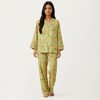 Anna-Kaci Lounge Women's 2-Piece Set Floral Print Button Front Pajama Top with Wide Cuff Sleeves and Matching Relaxed Fit Pants - 3 of 4