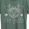Women's - How to Train Your Dragon - Toothless Line Art Short Sleeve Graphic T-Shirt - 2 of 4