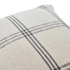 Storied Home Square Plaid Cotton Pillow Cover, Grey - 3 of 4