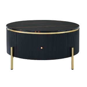 NicBex 31.5 Inch Round Coffee Table with 2 Drawers,Modern Center Table for Living Room,Bedroom - 1 of 4