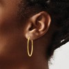 Black Bow Jewelry 2mm x 35mm (1 3/8 Inch) Polished 14k Yellow Gold Point Edge Oval Hoops - 3 of 4