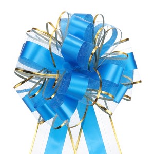 Unique Bargains Christmas Wedding Car Basket Gift Wrapping Big Pull Bow 5 Pcs - 1 of 4